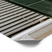 FOTO VAN PINKBOUW MET GEEL DEUR POSTER (Hoek)