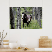 Foto van Pinto Paint & Forest Horse Poster (Keuken)