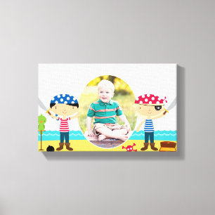 Foto van piraten [12,6x8 inch] canvas afdruk