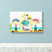 Foto van piraten [12,6x8 inch] canvas afdruk (Insitu (Houten vloer))