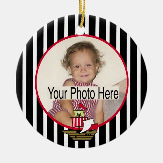 Foto van piratenschip keramisch ornament (Voorkant)