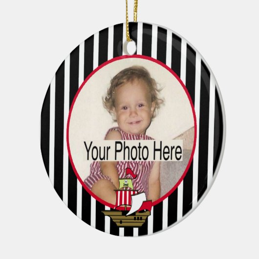 Foto van piratenschip keramisch ornament (Links)