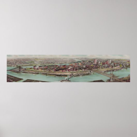  foto van Pittsburgh PA (1904) Poster (Voorkant)