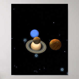 Foto van planeetconjunctie poster