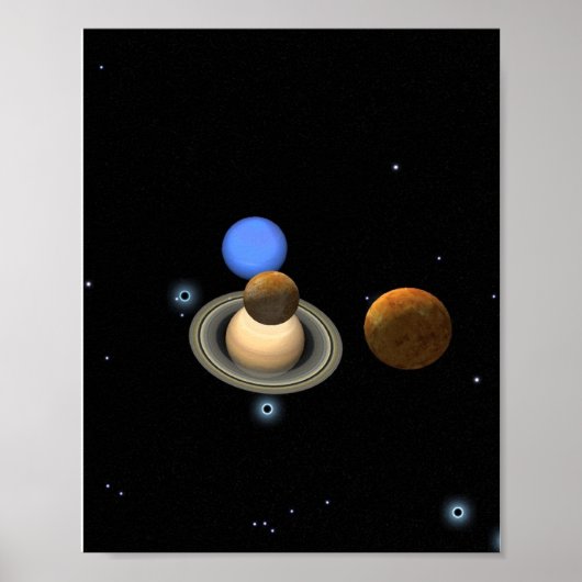 Foto van planeetconjunctie poster (Voorkant)