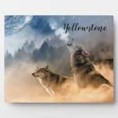 Foto van Plaque-Yellowstone Wolven Fotoplaat (Voorkant)