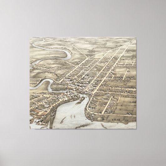 foto van Plattsburgh NY (1877) Canvas Afdruk (Voorkant)