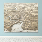 foto van Plattsburgh NY (1877) Canvas Afdruk (Insitu (Houten vloer))