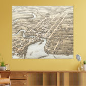 foto van Plattsburgh NY (1877) Canvas Afdruk (Insitu (Woonkamer))