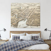 foto van Plattsburgh NY (1877) Canvas Afdruk (Insitu (Slaapkamer))