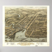  foto van Plattsburgh NY (1877) Poster (Voorkant)