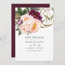 Foto van Plum and Peach Floral Wedding