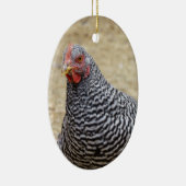 Foto van Plymouth Barred Rock Hen Keramisch Ornament (Rechts)