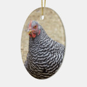 Foto van Plymouth Barred Rock Hen Keramisch Ornament (Links)