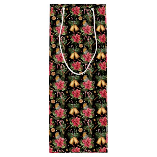 Foto van Poinsettia Family Wijn Cadeautas (Achterkant)