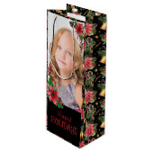 Foto van Poinsettia Family Wijn Cadeautas (Voorkant Gekanteld)