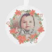 Foto van Poinsettia Wreath Candy Cane Grandouders Ornament (voorkant)