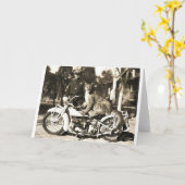  foto van politieagent op motorpoema kaart (Gele Bloem)