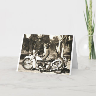 foto van politieagent op motorpoema kaart