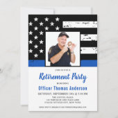 Foto van politieagent Retirement Thin Blue Line Kaart (Voorkant)