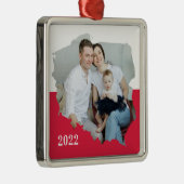 Foto van Poolse vlag uitknippen Metalen Ornament (Rechts)