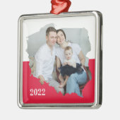 Foto van Poolse vlag uitknippen Metalen Ornament (Links)