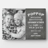 Foto van Poppop Grandfather Vaderdag Kinder Fotoplaat (voorkant)