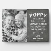 Foto van Poppy Grandfather Vaderdag Kinder Fotoplaat (voorkant)