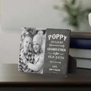 Foto van Poppy Grandfather Vaderdag Kinder Fotoplaat