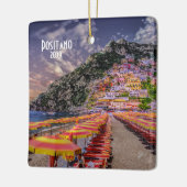 Foto van Positano Amalfi Coast Travel Souvenir Keramisch Ornament (Links)