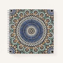 Foto van prachtige Marokkaanse mozaïek tegel Notitieboek