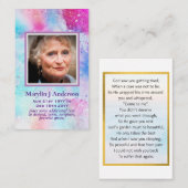 Foto van Prayer Kaarten Memorial Celebration of Li Visitekaartje (Voorkant / Achterkant)