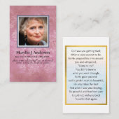 Foto van Prayer Kaarten Memorial Celebration of Li Visitekaartje (Voorkant / Achterkant)