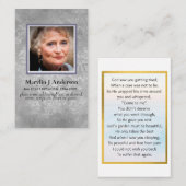 Foto van Prayer Kaarten Memorial Celebration of Li Visitekaartje (Voorkant / Achterkant)