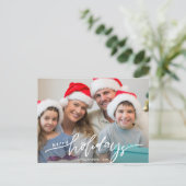 Foto van Prettige feestdagen met briefteringen Briefkaart (Staand voorkant)