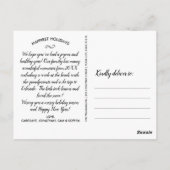 Foto van Prettige feestdagen met briefteringen Briefkaart (Achterkant)