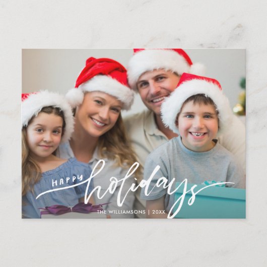 Foto van Prettige feestdagen met briefteringen Briefkaart (Voorkant)