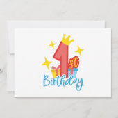 Foto van Prins 1st Birthday Kaart (Achterkant)