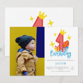 Foto van Prins 1st Birthday Kaart (Voorkant / Achterkant)