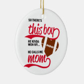 Foto van Proud Baseball Mam Keramisch Ornament (Rechts)