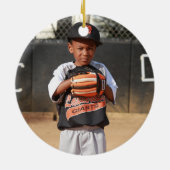 Foto van Proud Baseball Mam Keramisch Ornament (Achterkant)