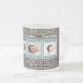 Foto van Proud Grandma Aqua en Brown 4 Matglas Koffiemok (Voorkant rechts)