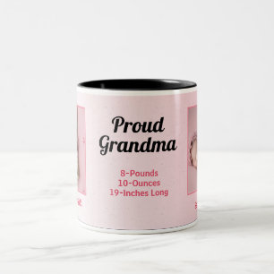 Foto van Proud Grandma New Baby Pink 2 Tweekleurige Koffiemok