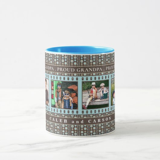 Foto van Proud Grandpa Aqua en Brown 4 Mok (Midden)