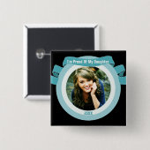 Foto van Proud Senior Vierkante Button 5,1 Cm (Voorkant /achterkant)