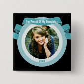 Foto van Proud Senior Vierkante Button 5,1 Cm (Voorkant)