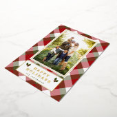 Foto van Pset en Holly Green en Red Bold Folie Feestdagenkaart (Gedraaid)