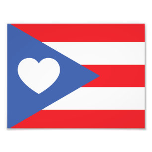 Foto van Puerto Rican Flag Afdruk