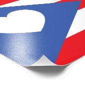 Foto van Puerto Rican Flag Foto Afdruk (Hoek)