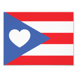 Foto van Puerto Rican Flag Foto Afdruk